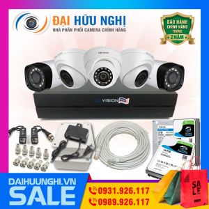 Trọn bộ 5 Camera Kbvision giá rẻ