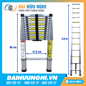 Thang Nhôm Rút Gọn Đơn Advindeq ADT212F (3m80)