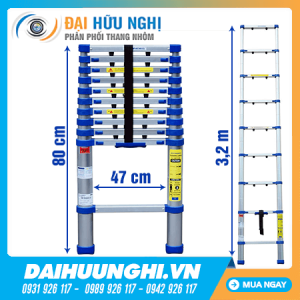 Thang nhôm rút gọn đơn Advindeq ADT210B (3m20)